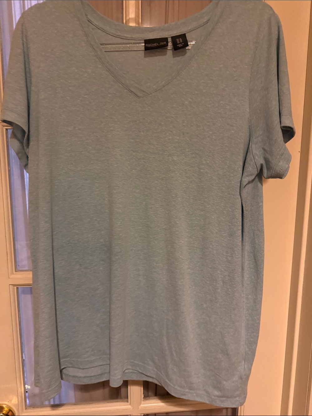Rachel Zoe Light Blue V-Neck Short Sleeve Tee